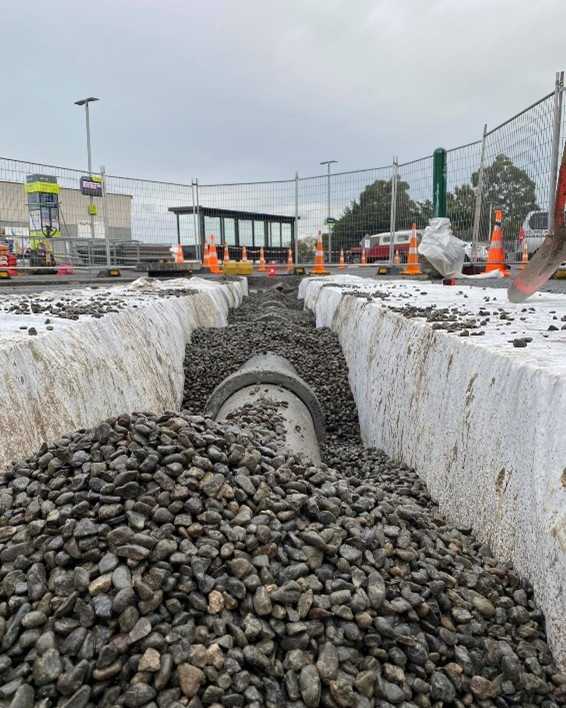 digging a trench